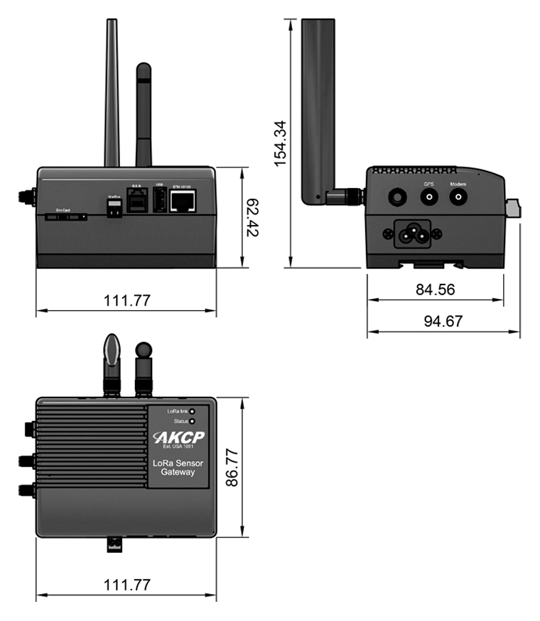 Wireless Tunnel Sensor Gateway Wtg Akcp Wireless Monitoring